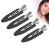 4 Pcs No Crease Hair Clips,Makeup Hair Clips,No Bend Hair Clips for Women Girls,Duck Billed Thin Thick Hair Clips,Hairstyle Clips for Daily Dress Up,Party,Cosplay(black)
