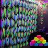 1200 feet Glow Crepe Paper Streamers UV Glow Party Neon Streamer Black Light Reactive Fluorescent Neon Paper Party Streamers Glow in The Dark Wedding Birthday Blacklight Party Decorations