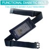 No-Bounce Insulin Pump Belt Holder for Tandem T-Slim Breathable Diabetic Pouch Epipen Tubing Strentchy Waistband Fanny Pack for Active T1D Walking Running Sleeping One Size Fits All Black