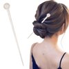 FRDTLUTHW 7.3Inch Long Hair Sticks Acetate Hair Pin for Women Thick Long Hair Creamy-white(pack of 1)
