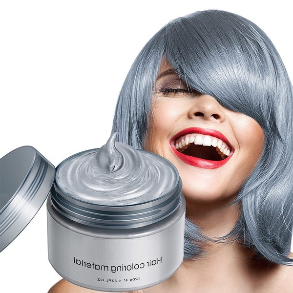 Silver Gray Hair Wax,Temporary Natural Mud Grey Hair Dye Coloring Wax for Cosplay,Party,Show,Daily Use Etc,Long Lasting,Washable,Refreshing & Non-greasy Matte Hairstyle Ash