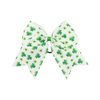 St. Patrick's Green Cheer Bow Ponytail Holder Cheerleader Girls Big Hair Bow Tie JHSP13 (2 Pcs-A)