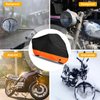 XYZCTEM Motorcycle Cover,All Season Black&Orange Waterproof Outdoor Sun Motorcycle Cover,Fits up to 108" Motors