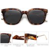SOJOS Classic Square Polarized Sunglasses Womens Mens Retro Trendy Shades UV400 Sunnies, Dark Tortoise/Grey