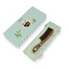 TAN MUJIANG Wood Hair Comb Natural Wood Panda Eats Bamboo 1pc