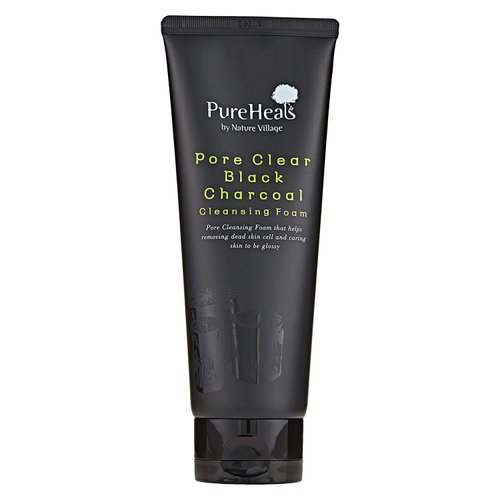 Pureheal's Pore Clear Black Charcoal Cleansing Foam 5.07 fl. oz. (150ml), Oriental botanical Ingredient, Pore cleansing off the sebum and skin waste, by Nature Village