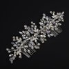 Rumtock Silver Hair Comb Set for Wedding Brides Women Hair Jewelry Bridal Handmade Crystal Jewelry (Silver)