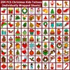 Partywind Christmas Holiday Party Supplies, 204 Styles Christmas Kids Tattoos for Stocking Stuffers, Party Favors Decorations with Santa/Snowflakes/Xmas Tree (Individually Wrapped Sheets)