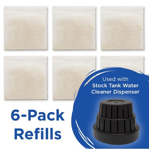 Healthy Ponds Stock Tank Water Trough Cleaner for Horse, Cattle, Goat & Chicken | All-Natural Safe & Easy to Use 6 Refills