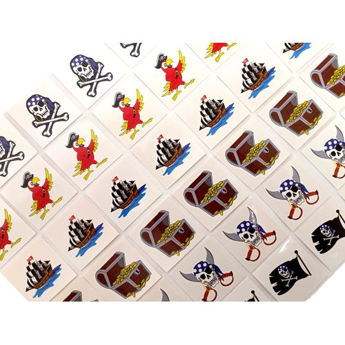 Pirate Tattoos, Pirate Party Fake Tattoo Party Supplies - 72 Piece Party Pack!