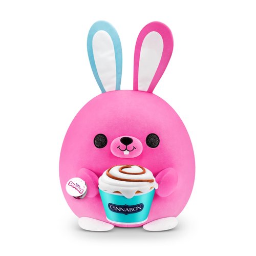 ZURU Snackles (Cinnabon Bunny Super Sized 14 inch Plush by ZURU, Ultra Soft Plush, Collectible Plush with Real Licensed Brands, Stuffed Animal