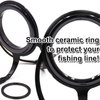 9KM DWLIFE Fishing Rod Tip Guide Repair Kit Pole Replacement Stainless Steel Ceramic Ring Saltwater Freshwater Mixed Size in a Box(Small - 100pcs)