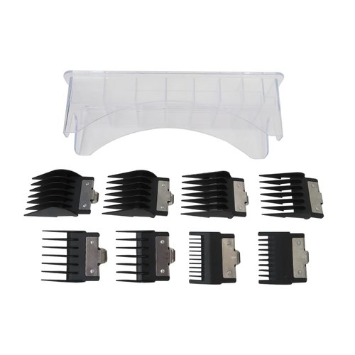 Qblahip New 8 Pack 1/16-3/4 inch Clipper Guards Set, Replacement Guards with Metal Spring Clip Compatible with BaBylissPRO Barberology FX870, FX890, FX825, and FX673 Clippers