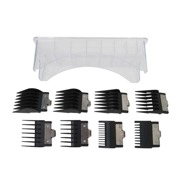 Qblahip New 8 Pack 1/16-3/4 inch Clipper Guards Set, Replacement Guards with Metal Spring Clip Compatible with BaBylissPRO Barberology FX870, FX890, FX825, and FX673 Clippers