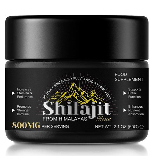 Pure Himalayan Organic Shilajit Resin - 800MG Gold Grade Natural Shilajit for Men & Women, with 85+ Fulvic Acid & Trace Minerals, Energy Boost, Immune Support