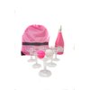 Merz67 Pong-Secco Ping-Pong Drinking Game 12 Champagne Glasses, 2 Balls and Drawstring Backpack, Pink