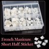 Short Nail Tips - Buqikma 500PCS French Short Style Nail Tip Natural Acrylic Nail Tips 10 Sizes False Nails for Nail Salon (Natural)