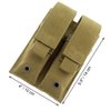 Depring Double Pistol Mag Pouch Molle Tactical EDC EMT Tool Organizer Holder (Tan)