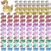 Pinkunn 96 Pcs Mini Resin Ducks Glitter Miniature Figures Tiny Ducks for DIY Garden Aquarium Dollhouse Ornament Home Birthday Party School Project Accessories,12