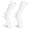 Truform Compression Socks, 15-20 mmHg, Men's Crew Length Mid-Calf Cushion Foot Socks, White, Medium