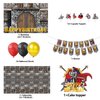 Heidaman Medieval Birthday Party Supplies Tedieval Party Decorations Knights Birthday Decorations Include Medieval Banner Backdrop Tablecloth Ballons Cake Toppers Cup cake Toppers…