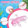 Lewtemi 30 Pcs Axolotl Animals Adorable Axolotl Axolotls Gifts Axolotl Axolotl Party Amphibiously Decorations Tiny Animal Figurine for Party(Clear Pink)