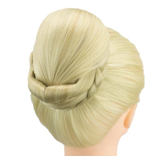 IMISSU Braided Chignon Dancer Hair Cover Donut Hair Pieces Scrunchies Hair Bun Wig Clips Updo Wedding Party for Women (M6 Dirty Blonde)