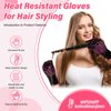 Suhine 20 Pcs Heat Resistant Gloves with Silicone Bumps Professional Heat Resistant Gloves for Hair Styling Curling Heat Resistant Work Gloves for Wand Hot Sublimation Gloves