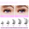Manga Lash Clusters Eyelash Extensions Wispy Anime Eyelash Clusters Lash Extension 60pcs 8-16MM D Curl Volume Individual Lashes Clusters Natural spiky lash clusters DIY Eyelash Extension at Home