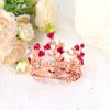BAHABY Rose Gold Crown Cake Topper for Wedding Birthday Costume Party Favors Small Crown Hair Accessories for Women