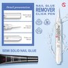 Curvlife 15g Semi Solid Nail Glue Gel with 5ml 3 IN 1Nail Glue Remover, No Need For Uv Light, Gel Glue for Press On Nails, Nial Glue Remover for nails, Click&Remove Pen Design