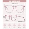 DUCO Retro Round Blue Light Glasses For Men Women Blue Ray Blocking Glasses Computer Gaming Glasses Nylon Lens Acetate Frame Pink 8301