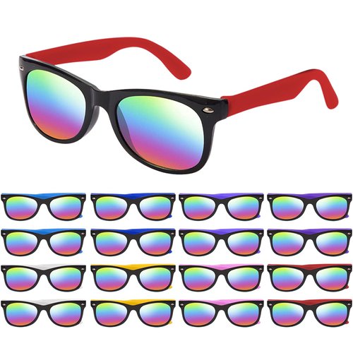 Cocurb 16 Pack Kids Sunglasses Party Favors，Kids Sunglasses Bulk ，Neon Kids Sunglasses with UV400 Protection, Gift for Boys and Girls - Birthday, Beach, Pool Party Supplies