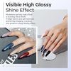 modelones No Wipe Gel Top Coat Set, 2Pcs Clear Glossy Finish Top Coat Gel Nail Polish Long Lasting Top Coat for Gel Polish, Acrylic Nails Soak Off Nail Lamp Nail Art Home and Professional Manicure