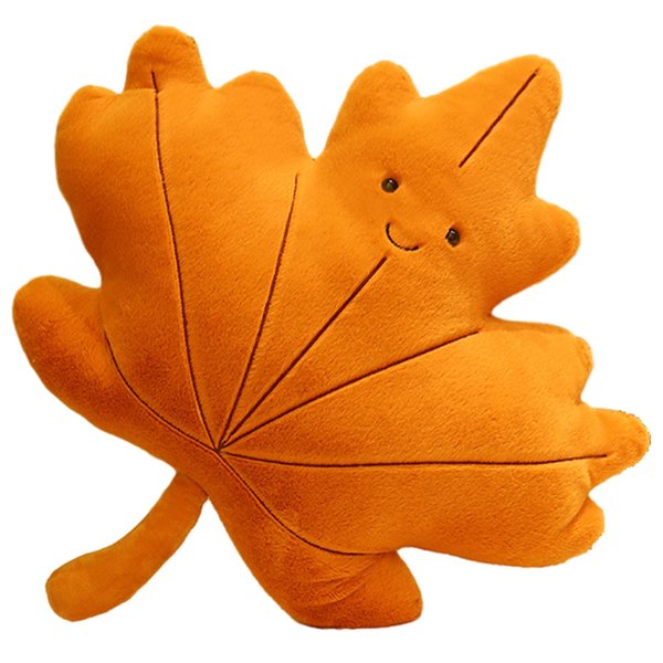 TONGSONG Soft Plush Maple Leaf Pillow Stuffed Maple Leaf Animal Plush Toy Maple Leaf Plushies Home Decor for Lover in Birthday and Holiday