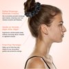 Satin Hair Scrunchies for Women,Satin Hair Ties Softer Than Silk Scrunchies for Hair Sleep,Silk Hair Ties No Damage,Elastics Ponytail Holder,3 Pack Black