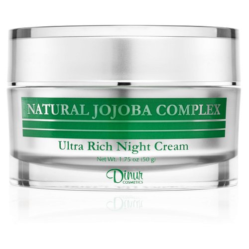 Dinur Cosmetics Natural Jojoba Complex Ultra Rich Night Cream Ultra Hydrating Moisturizer for Flakiness Dryness 1.75 oz/50 g