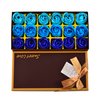 Bath Soap Rose Flower - Rose Petals for Bath, Floral Scented Soap Rose Petals Body Soap in Gift Box for Valentine's Day Anniversary Birthday Mothers Day, Gift for Her (18 Pcs/Box Gradient Blue)
