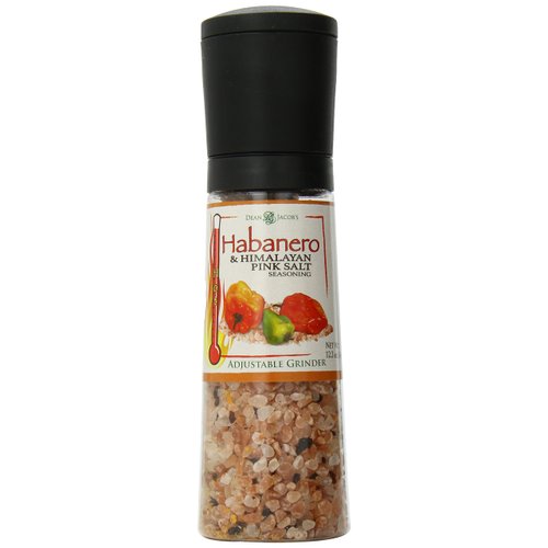 Dean Jacobs Jumbo Grinder, Habanero and Himalayan Pink Salt Seasoning, 12.2 Ounce