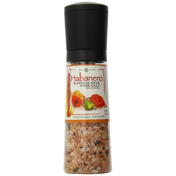 Dean Jacobs Jumbo Grinder, Habanero and Himalayan Pink Salt Seasoning, 12.2 Ounce
