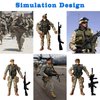 KEYUM Military Soldier Action Figures, 6Pcs Military Soldier Toys for Boys 3 4 5 6 7+ Year Old, 4-Inch Toy Figure & Playsets with Weapon Accessories, Cake Topper