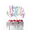 Naicaek Handmade Glitter Happy Birthday Cake Topper,Birthday Party Cake Decorations, Anniversary/Birthday Party Decoration Supplies (Rainbow)