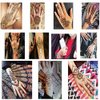 Xmasir Pack of 24 Sheets Henna Tattoo Stencil Kit/Temporary Tattoo Templates,Self-Adhesive Indian Arabian Tattoo Sticker for Body Paint New Designs