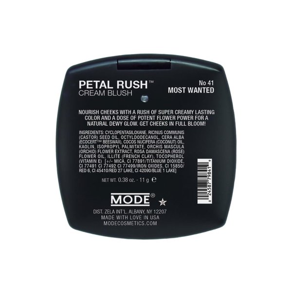 MODE Petal Rush Revitalizing Cream Blush MOST WANTED Sunkissed Nude Natural Creamy Blusher, Long Wear Moisturizing Dewy Cheek Color, Nourishing Bulgarian Rose & Wild Orchid, Cruelty Free