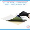 Saferly Tattoo Stencil Transfer Thermal Printer Paper for Tattooing with 4 Layers, Vegan Friendly, Vegan Friendly Tattoo Supplies, 8-1/2” x 11”, Box of 100 Sheets