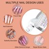 Saviland Builder Nail Gel Kit - 4 Colors Clear Nudes White Pink Hard Gel for Nail Strengthen Nail Extension Gel Kit with 100PCS Nail Forms and Acrylic Nail Brush for Beginners & Professionals
