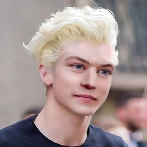 Amnenl Blonde Wigs for Men Short Curly Layered Synthetic Heat Resistant Male Hair Daily Wig with Bangs