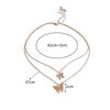 TseanYi Boho Butterfly Choker Necklace Gold Layered Butterfly Pendant Necklace Tiny Butterfly Short Choker Duoblelayer Butterfly Necklace Chain