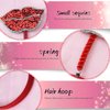 XIELIME 1PCS Valentine's Day Headband Glitter Red Lips Shaped Hair Band Love Hair Hoop Red Head Bopper Red Lips Hair Accessories for Women Girls Valentines New Year Party Wedding Birthday Gift