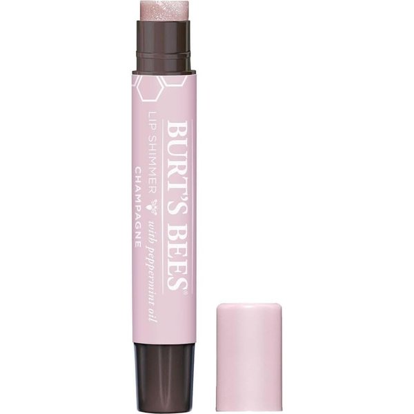 Burt's Bees Lip Balm, Moisturizing Lip Shimmer for Women, for All Day Hydration, with Vitamin E & Coconut Oil, 100% Natural, Champagne, 0.09 Ounce